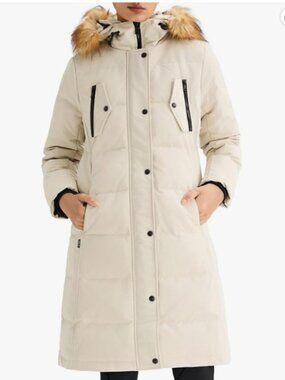 Orolay Women's Down Jacket Winter Long Coat Puffer Jacket with Fur Hood